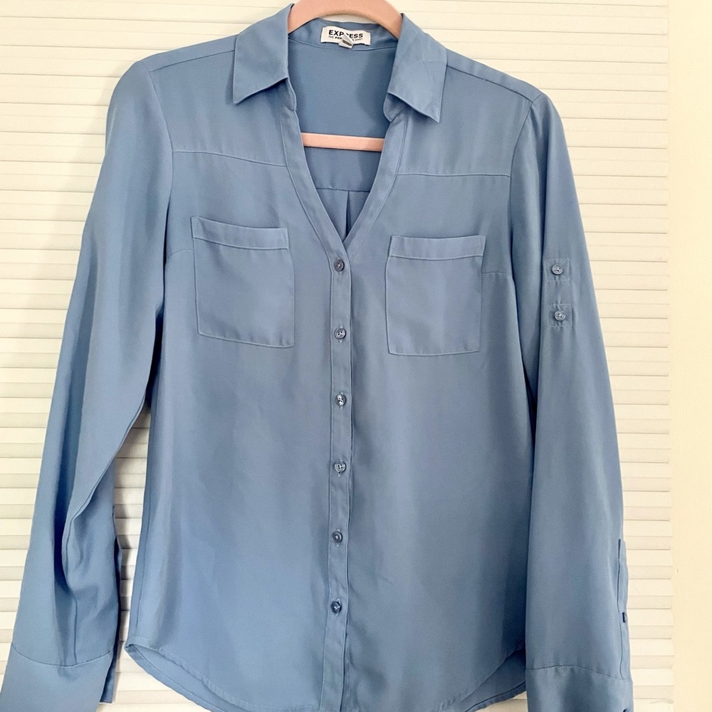 Express Portofino Top - Light Blue